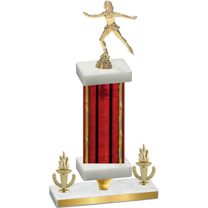 Premium Single Red Glacier Victory Skater Trophy