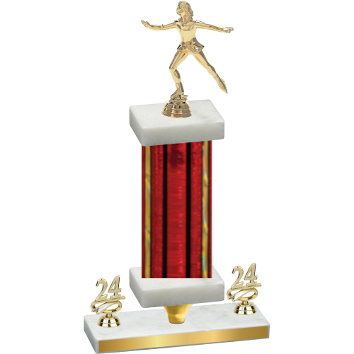 Premium Single Red Glacier Year Skater Trophy