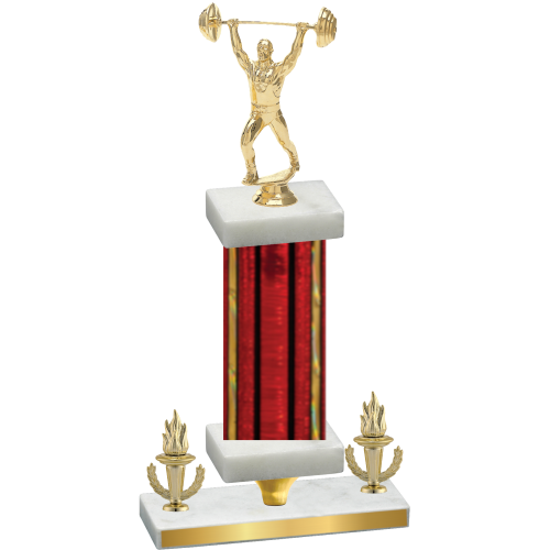 Premium Single Red Glacier Victory Weights Trophy