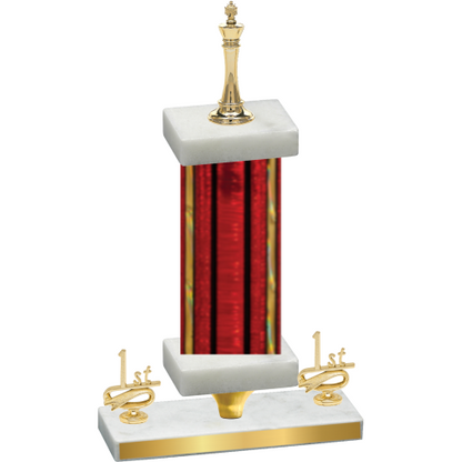 Premium Single Red Glacier First Place Chess Trophy