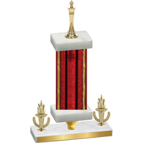 Premium Single Red Glacier Victory Chess Trophy