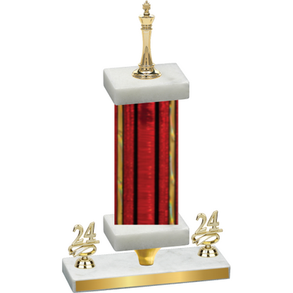 Premium Single Red Glacier Year Chess Trophy