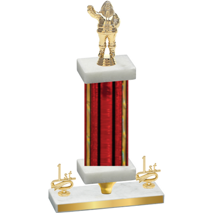 Premium Single Red Glacier First Place Holiday Trophy