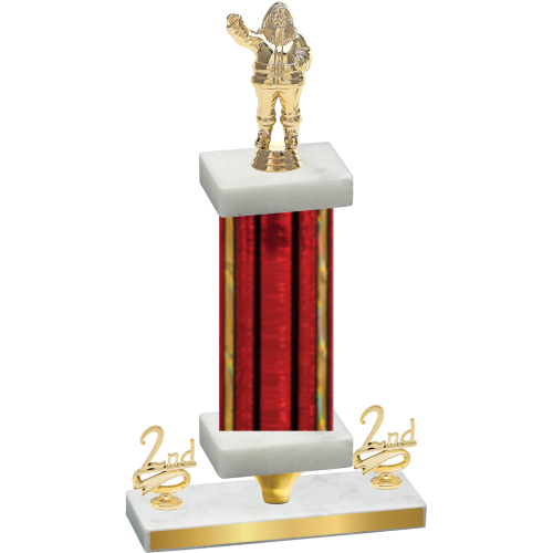 Premium Single Red Glacier Second Place Holiday Trophy