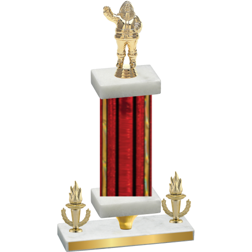 Premium Single Red Glacier Victory Holiday Trophy