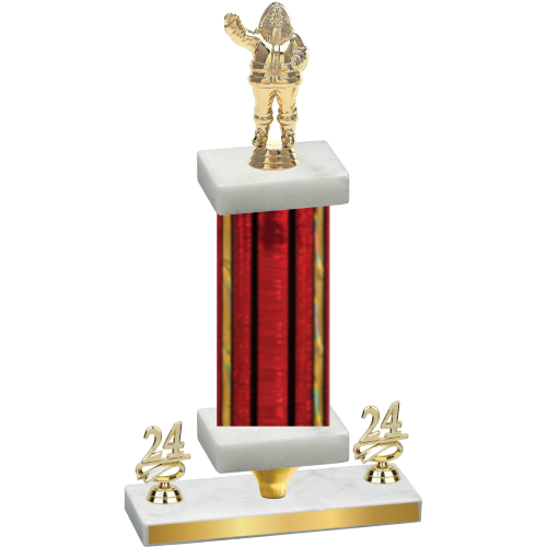 Premium Single Red Glacier Year Holiday Trophy