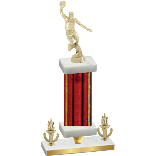 Premium Single Red Glacier Victory Basketball Trophy