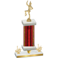 Premium Single Red Glacier First Place Majorette Trophy