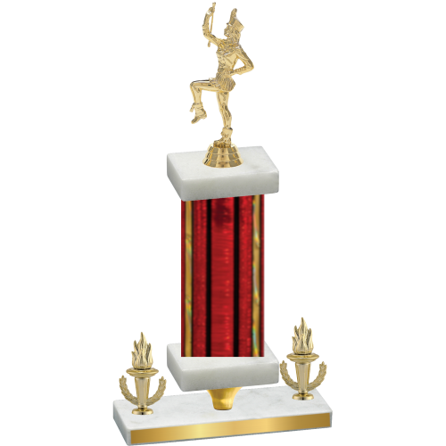 Premium Single Red Glacier Victory Majorette Trophy