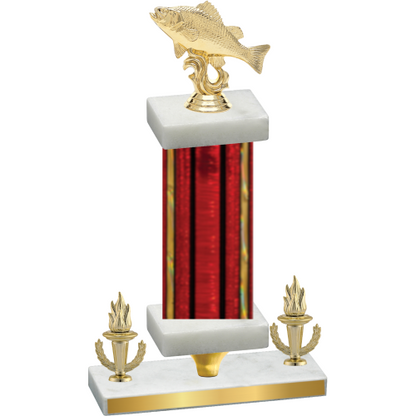 Premium Single Red Glacier Victory Fishing Trophy