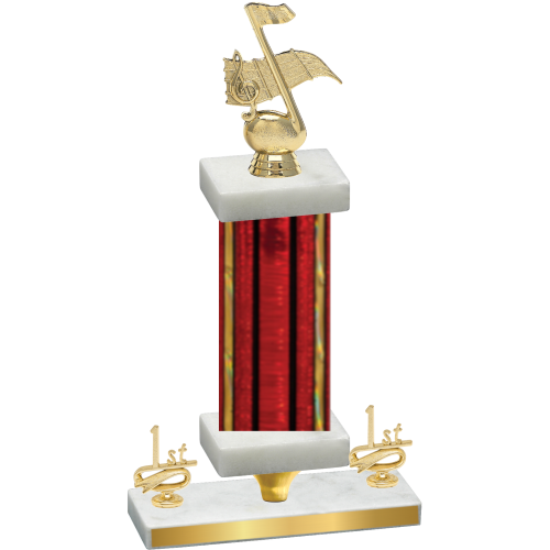 Premium Single Red Glacier First Place Music Trophy