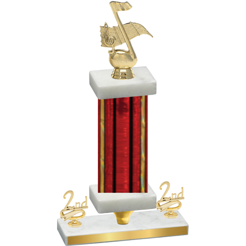 Premium Single Red Glacier Second Place Music Trophy