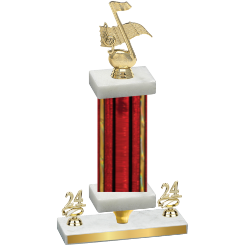 Premium Single Red Glacier Year Music Trophy