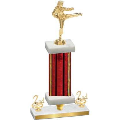 Premium Single Red Glacier Second Place Karate Trophy