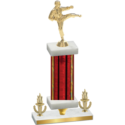 Premium Single Red Glacier Victory Karate Trophy