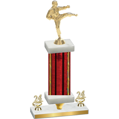 Premium Single Red Glacier Year Karate Trophy