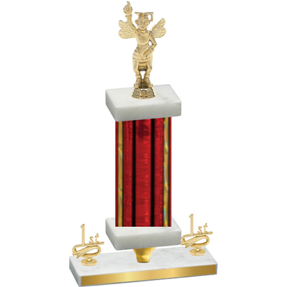 Premium Single Red Glacier First Place Academics Trophy