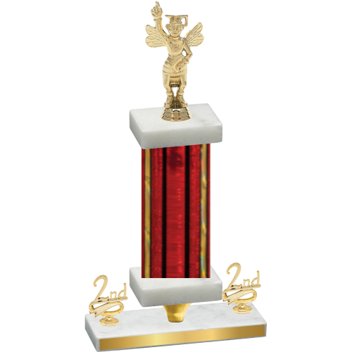 Premium Single Red Glacier Second Place Academics Trophy