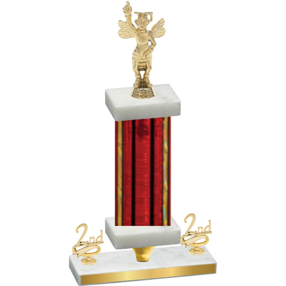 Premium Single Red Glacier Second Place Academics Trophy