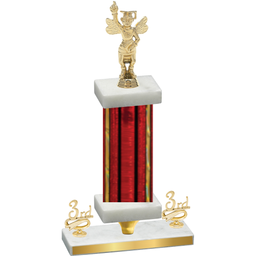 Premium Single Red Glacier Third Place Academics Trophy