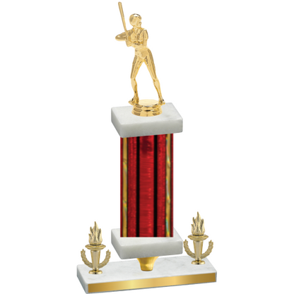 Premium Single Red Glacier Victory Softball Trophy