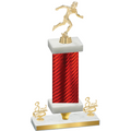 Premium Single Red Carbon Fiber Third Place Running Trophy