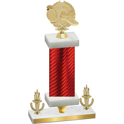 Premium Single Red Carbon Fiber Victory Running Trophy