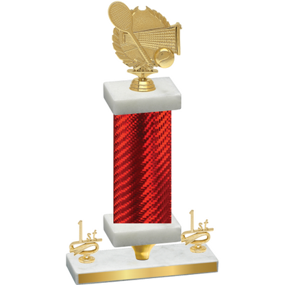 Premium Single Red Carbon Fiber First Place Tennis Trophy