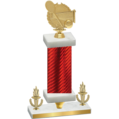 Premium Single Red Carbon Fiber Victory Tennis Trophy