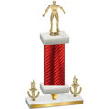 Premium Single Red Carbon Fiber Victory Wrestling Trophy
