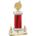 Premium Single Red Carbon Fiber Victory Volleyball Trophy