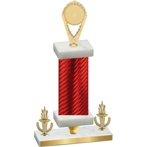 Premium Single Red Carbon Fiber Victory Insert Trophy