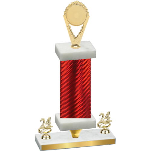 Premium Single Red Carbon Fiber Year Insert Trophy