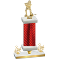 Premium Single Red Carbon Fiber Third Place Hockey Trophy