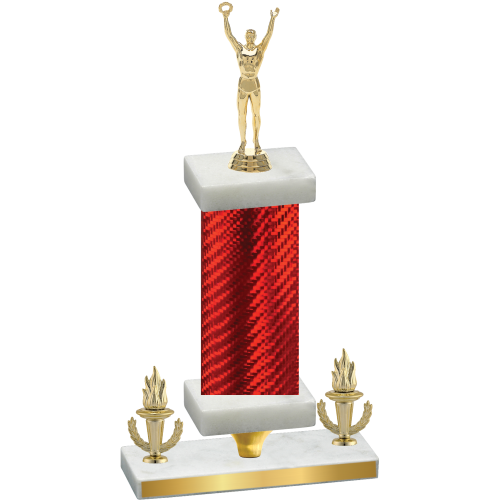 Premium Single Red Carbon Fiber Victory Victory Trophy