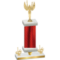 Premium Single Red Carbon Fiber First Place Victory Trophy