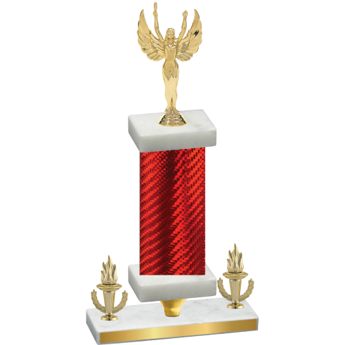 Premium Single Red Carbon Fiber Victory Victory Trophy