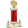 Premium Single Red Carbon Fiber Victory Basketball Trophy