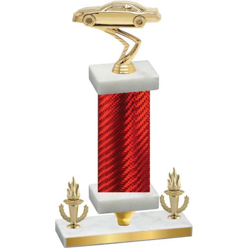 Premium Single Red Carbon Fiber Victory Cars Trophy