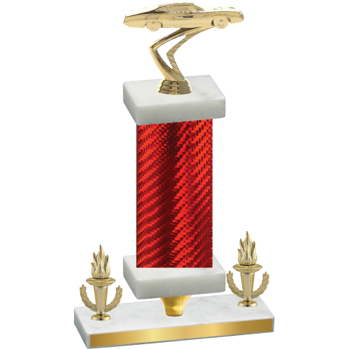 Premium Single Red Carbon Fiber Victory Cars Trophy