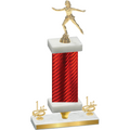 Premium Single Red Carbon Fiber First Place Skater Trophy