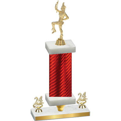 Premium Single Red Carbon Fiber Year Majorette Trophy