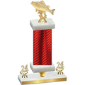 Premium Single Red Carbon Fiber Year Fishing Trophy