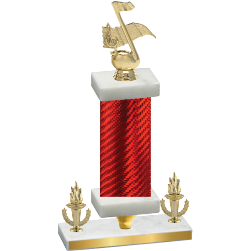 Premium Single Red Carbon Fiber Victory Music Trophy