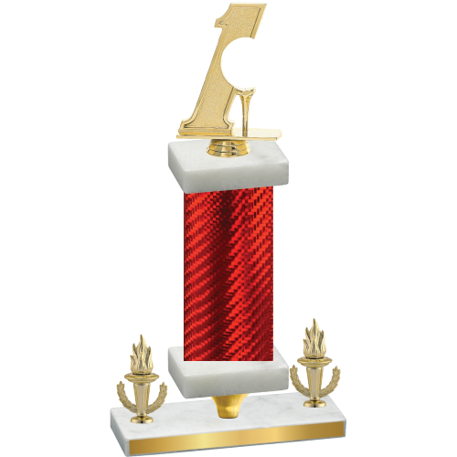 Premium Single Red Carbon Fiber Victory Golf Trophy