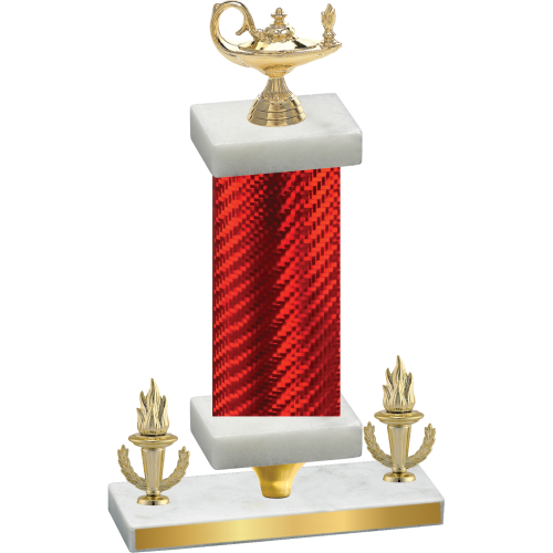 Premium Single Red Carbon Fiber Victory Academics Trophy