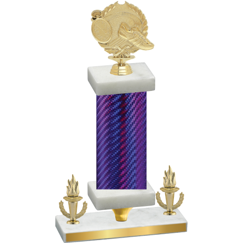 Premium Single Purple Carbon Fiber Victory Running Trophy