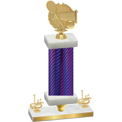 Premium Single Purple Carbon Fiber First Place Tennis Trophy