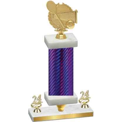 Premium Single Purple Carbon Fiber Year Tennis Trophy