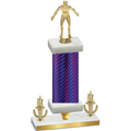 Premium Single Purple Carbon Fiber Victory Wrestling Trophy